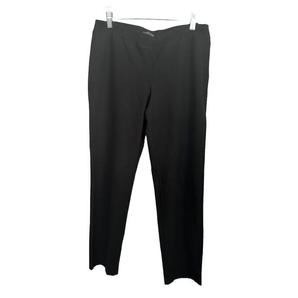 Eileen Fisher Womens Black Stretch Pull On Pants Classic Work Dress Comfy Medium - Picture 1 of 11